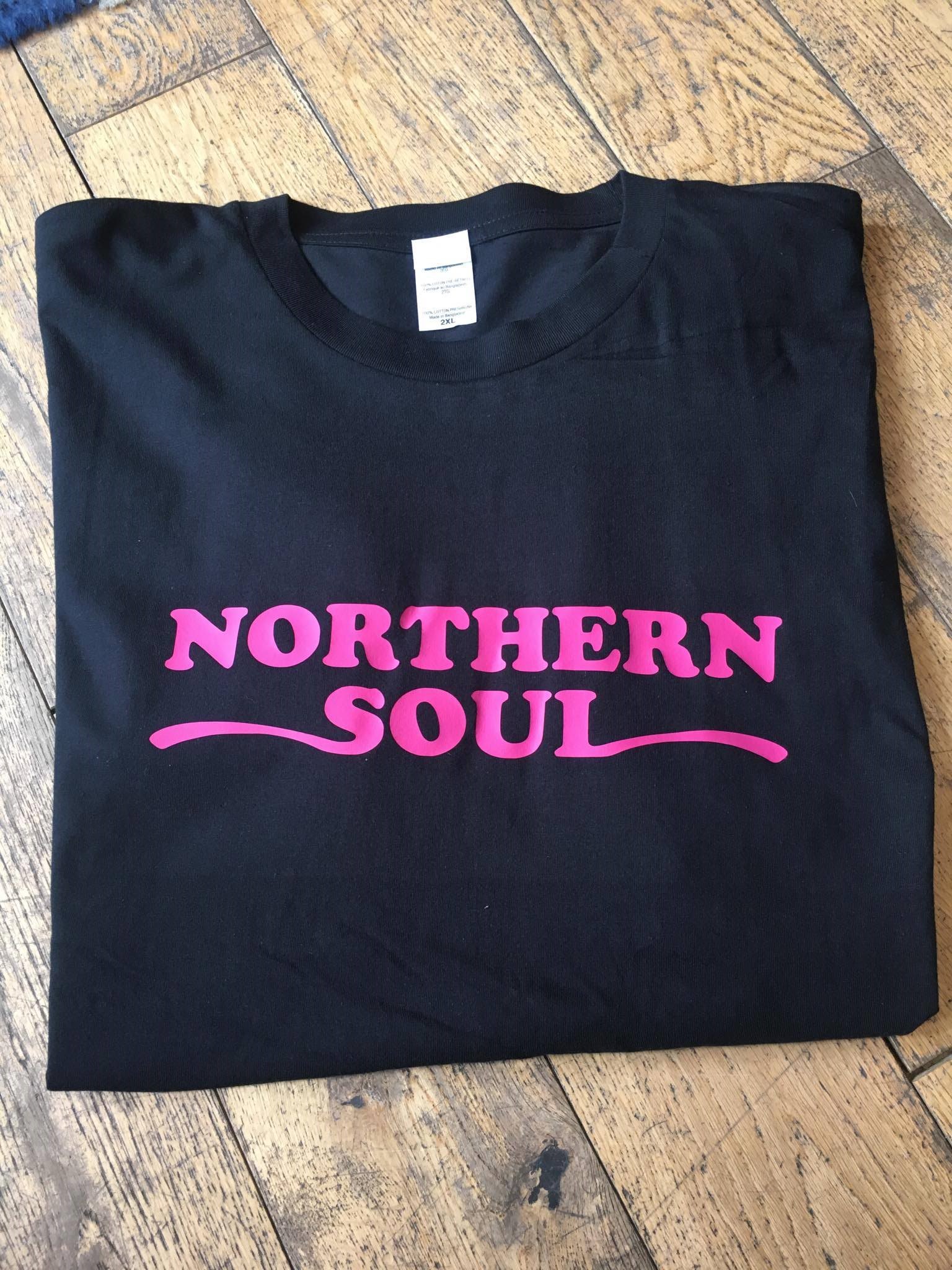 Northern Soul T-Shirt Black & Pink